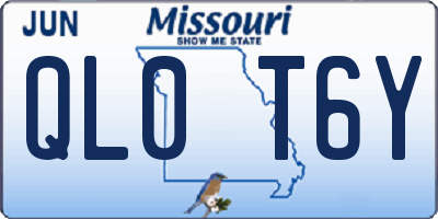 MO license plate QL0T6Y