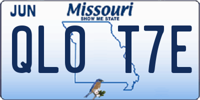 MO license plate QL0T7E