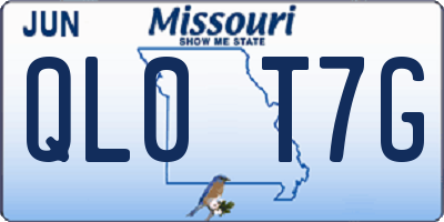 MO license plate QL0T7G