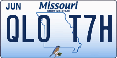 MO license plate QL0T7H