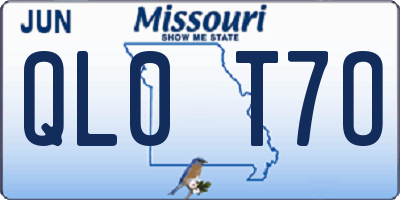 MO license plate QL0T7O