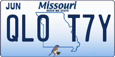 MO license plate QL0T7Y