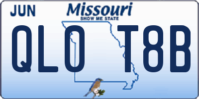 MO license plate QL0T8B