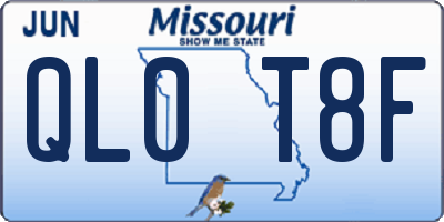MO license plate QL0T8F