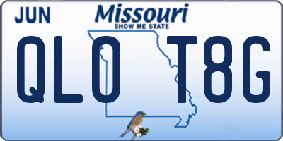 MO license plate QL0T8G
