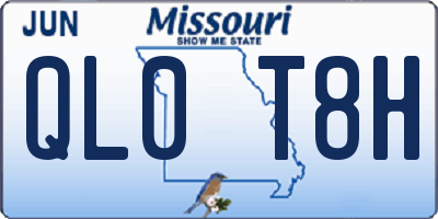 MO license plate QL0T8H