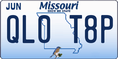 MO license plate QL0T8P