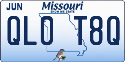 MO license plate QL0T8Q