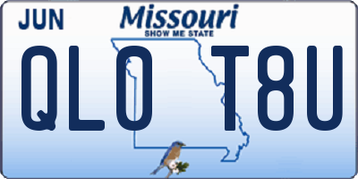 MO license plate QL0T8U