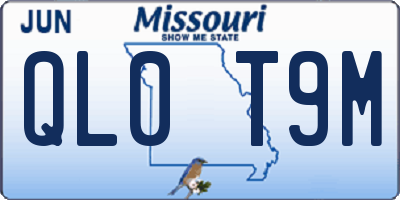 MO license plate QL0T9M