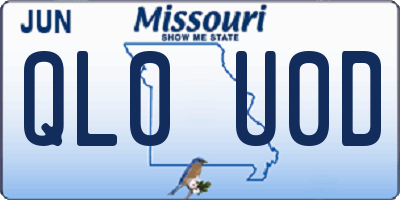 MO license plate QL0U0D