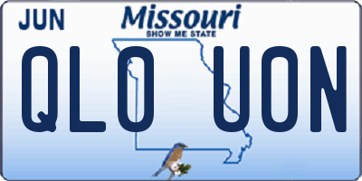 MO license plate QL0U0N