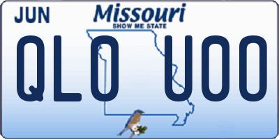 MO license plate QL0U0O