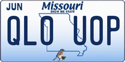 MO license plate QL0U0P