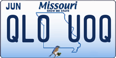 MO license plate QL0U0Q