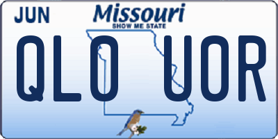 MO license plate QL0U0R