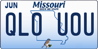 MO license plate QL0U0U