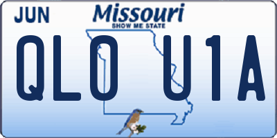 MO license plate QL0U1A