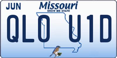 MO license plate QL0U1D