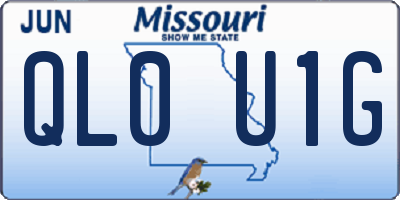 MO license plate QL0U1G
