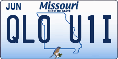 MO license plate QL0U1I