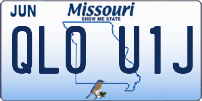 MO license plate QL0U1J