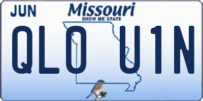MO license plate QL0U1N