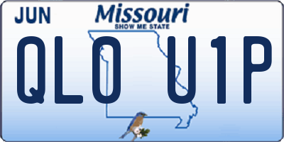 MO license plate QL0U1P