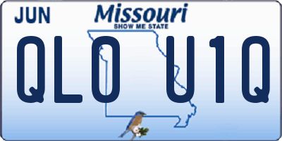 MO license plate QL0U1Q