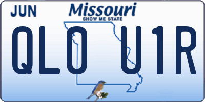 MO license plate QL0U1R