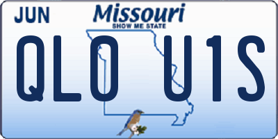 MO license plate QL0U1S