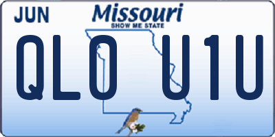 MO license plate QL0U1U