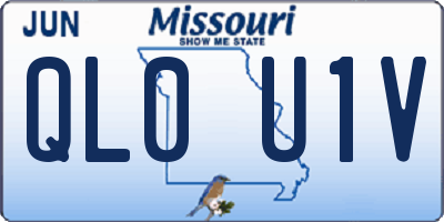 MO license plate QL0U1V