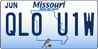 MO license plate QL0U1W