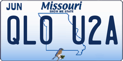 MO license plate QL0U2A