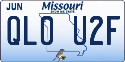 MO license plate QL0U2F
