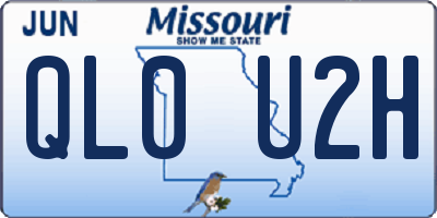 MO license plate QL0U2H