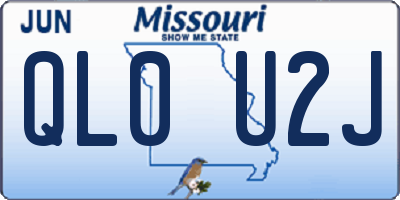 MO license plate QL0U2J