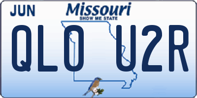 MO license plate QL0U2R