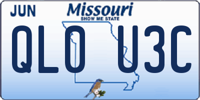 MO license plate QL0U3C