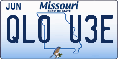 MO license plate QL0U3E
