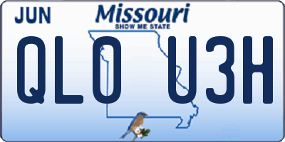MO license plate QL0U3H