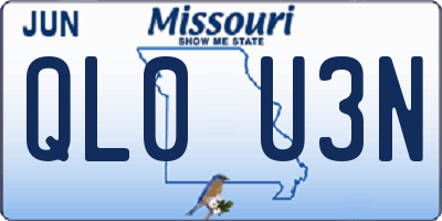 MO license plate QL0U3N