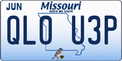 MO license plate QL0U3P