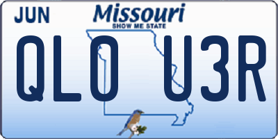 MO license plate QL0U3R