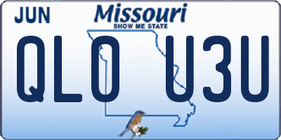 MO license plate QL0U3U