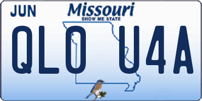 MO license plate QL0U4A