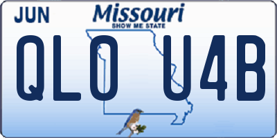 MO license plate QL0U4B