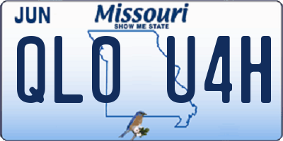 MO license plate QL0U4H