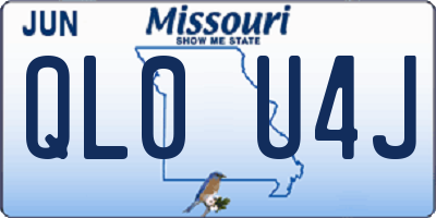 MO license plate QL0U4J